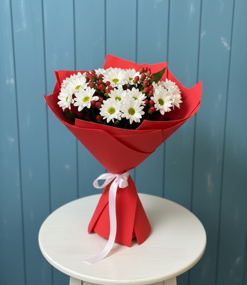 Букет цветов из: Хризантемы в Верхнем Карачане