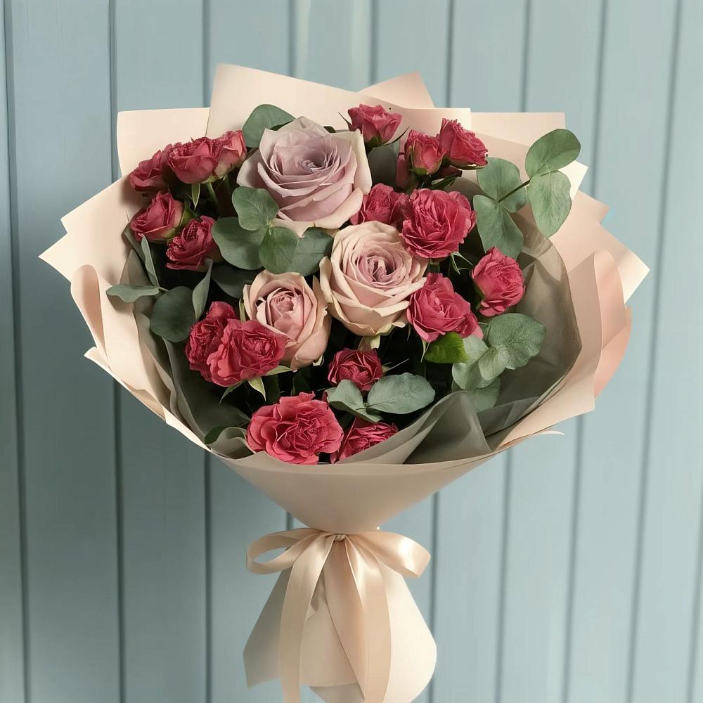 Букет цветов из: Гвоздики и Розы в Верхнем Карачане