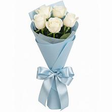 Букет 5 Белых роз Проуд в Верхнем Карачане