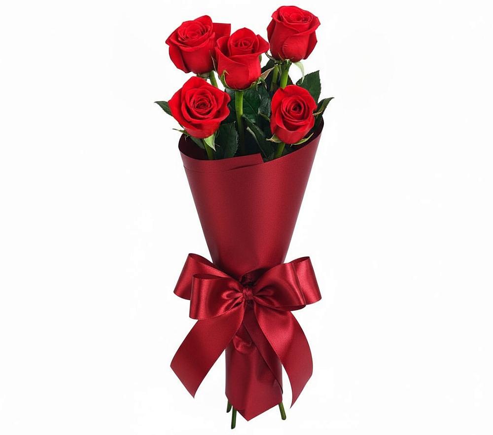 Букет 5 Красных роз Эдлесс Лав в Верхнем Карачане