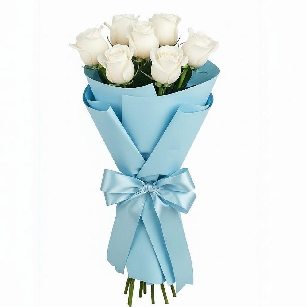 Букет 7 белых роз Проуд в Верхнем Карачане