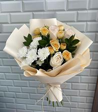 Букет цветов из:  Розы и Хризантемы #REPLACE_PRED# Верхнем Карачане