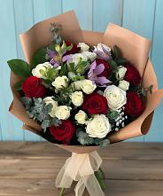 Букет цветов из:  Розы и Альстромерии #REPLACE_PRED# Верхнем Карачане