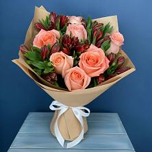 Букет цветов из:  Розы и Альстромерии в Верхнем Карачане