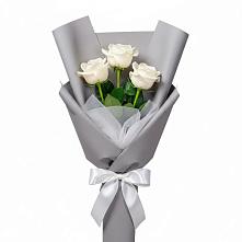 Букет 3 белые розы #REPLACE_PRED# Верхнем Карачане