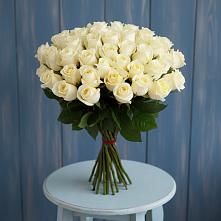 Букет 51 Белая роза Эдлесс Лав в Верхнем Карачане