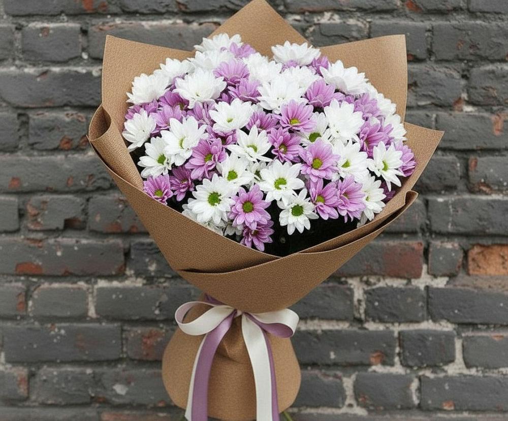 Букет цветов из: Хризантемы в Верхнем Карачане