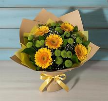 Букет цветов из:  Герберы и Хризантемы в Верхнем Карачане