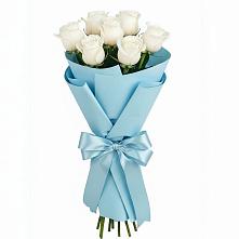 Букет 7 белых роз Проуд в Верхнем Карачане