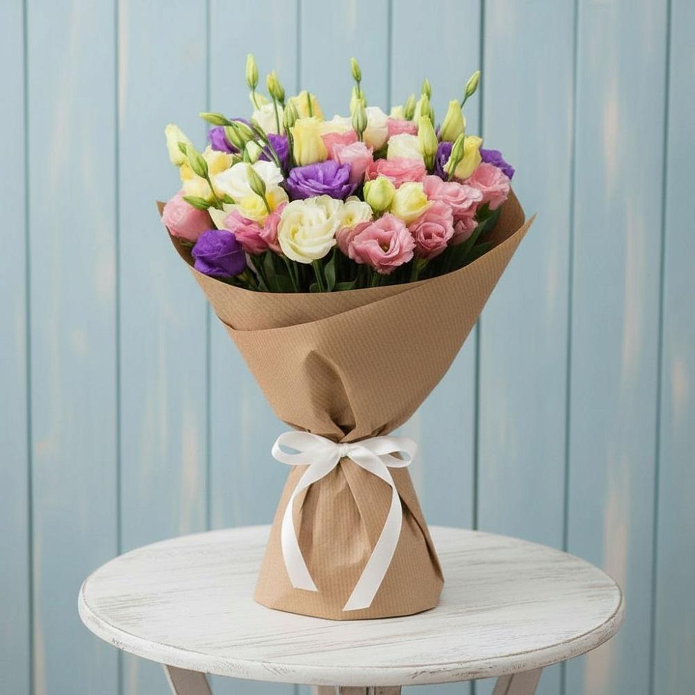 Букет цветов из: Лизиантусы в Верхнем Карачане