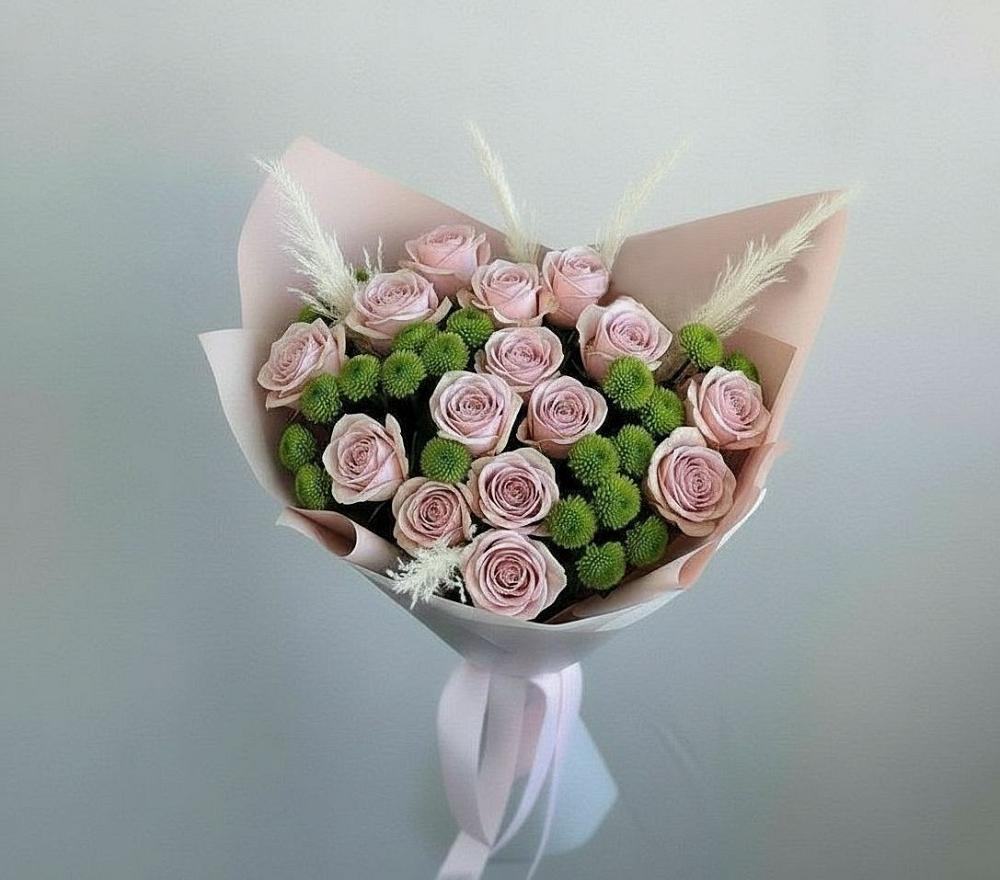 Букет цветов из: Розы и Хризантемы в Верхнем Карачане