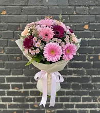 Букет цветов из:  Герберы и Хризантемы в Верхнем Карачане
