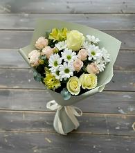 Букет цветов из:  Альстромерии, Розы и Хризантемы в Верхнем Карачане