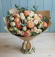 Букет цветов из:  Альстромерии и Розы #REPLACE_PRED# Верхнем Карачане